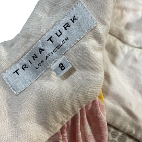 Trina Turk polka dot slip dress sz 8 multi color midi - Picture 8 of 10